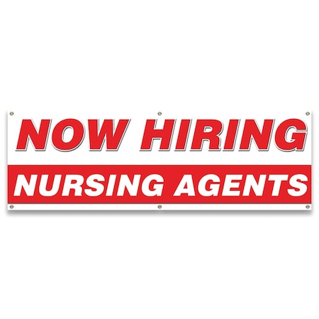 Signmission Now Hiring Nursing Assistants Banner Apply Inside Accepting Application Single Sided B-72-30281